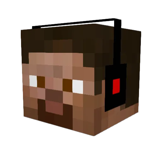 Fete12 Minecraft avatar head, 3D render