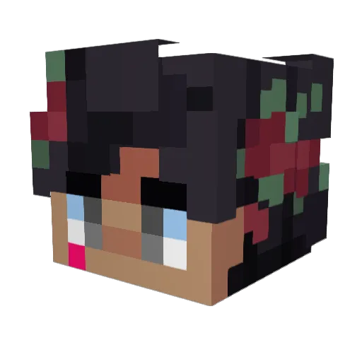 Fethren Minecraft avatar head, 3D render