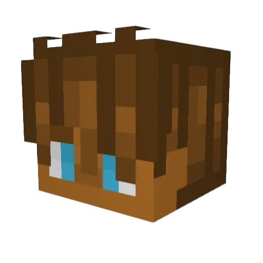 Fetishky Minecraft avatar head, 3D render