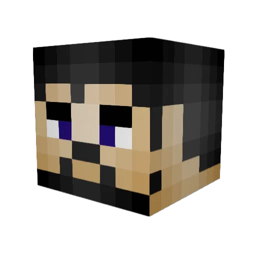 FettTony Minecraft avatar head, 3D render