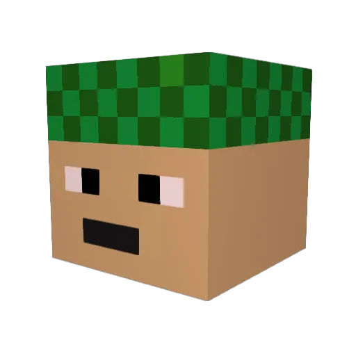 Fettesmerce Minecraft avatar head, 3D render