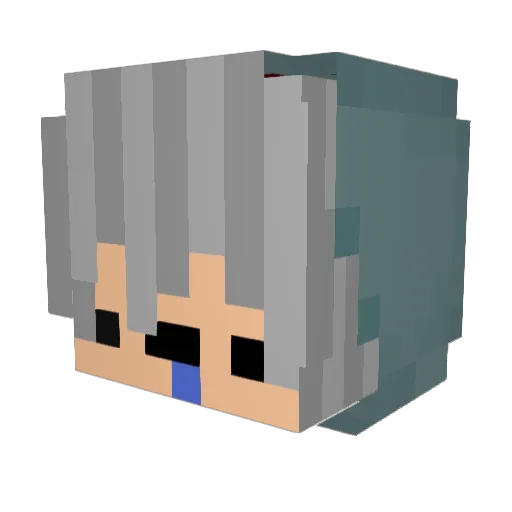 FettiMcClappy Minecraft avatar head, 3D render