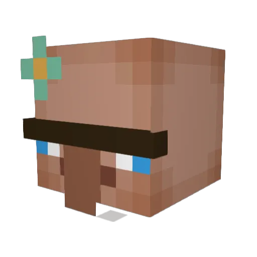 Fettieeeee Minecraft avatar head, 3D render