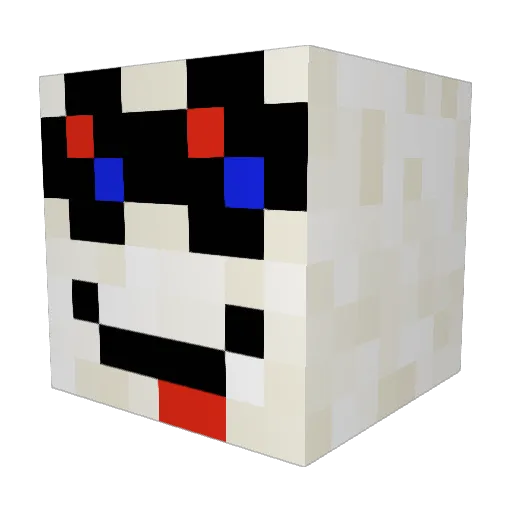 FettuCheese Minecraft avatar head, 3D render