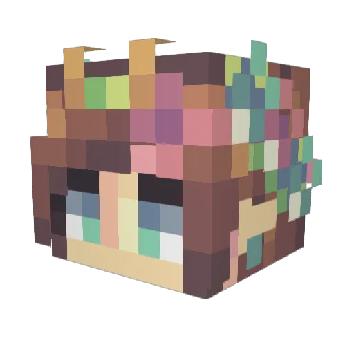 FetzigeFee Minecraft avatar head, 3D render