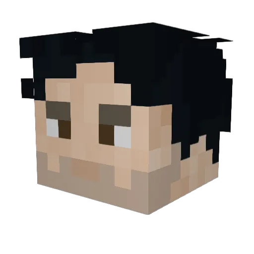 FetzigerYuta Minecraft avatar head, 3D render
