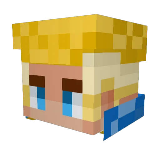 Feude07 Minecraft avatar head, 3D render