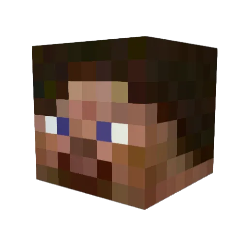 FeuerGolf Minecraft avatar head, 3D render