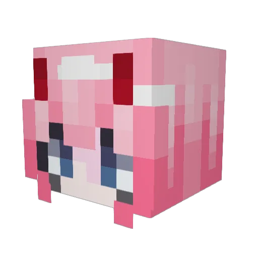 FeuerTube Minecraft avatar head, 3D render
