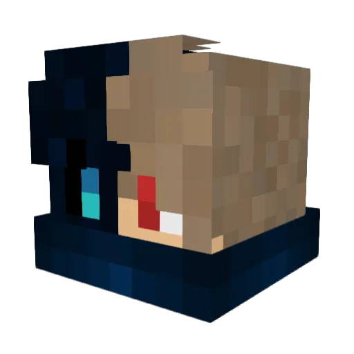 Feuer_Boy Minecraft avatar head, 3D render