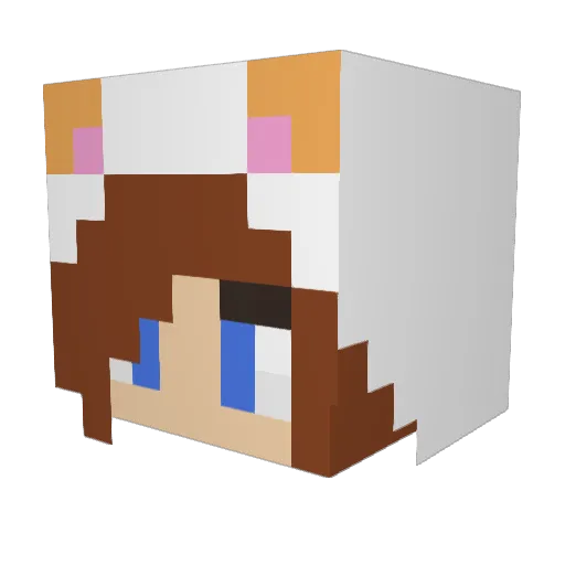 Feuergirl954 Minecraft avatar head, 3D render