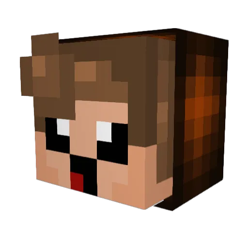Feuerlight Minecraft avatar head, 3D render