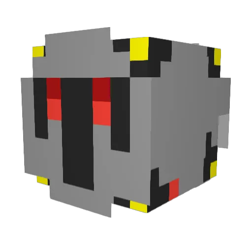 Feuerwyvern Minecraft avatar head, 3D render
