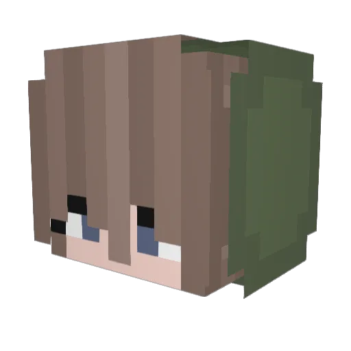 FeuilleFleur Minecraft avatar head, 3D render