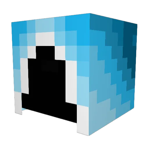 Feuilleslim Minecraft avatar head, 3D render