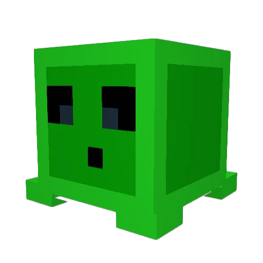 Feuilless Minecraft avatar head, 3D render
