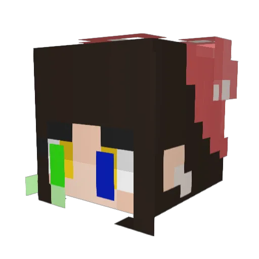 FeverReducer Minecraft avatar head, 3D render
