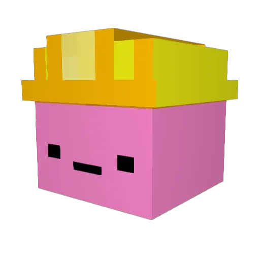 Fevering Minecraft avatar head, 3D render