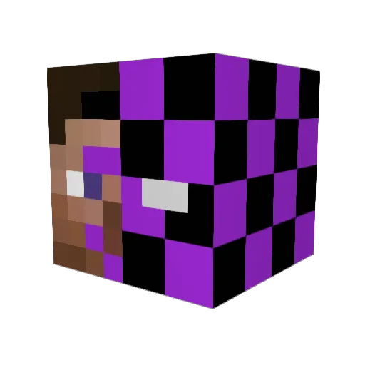 Feverix Minecraft avatar head, 3D render
