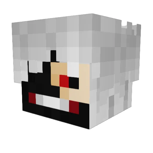 Feverous1 Minecraft avatar head, 3D render