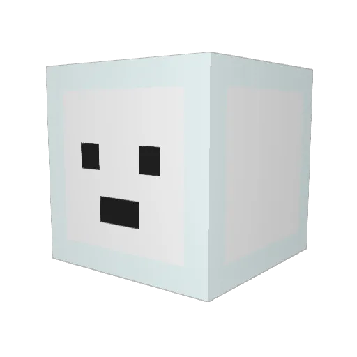 Fevm Minecraft avatar head, 3D render