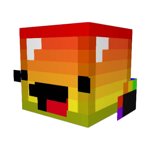 Few_Vibes Minecraft avatar head, 3D render