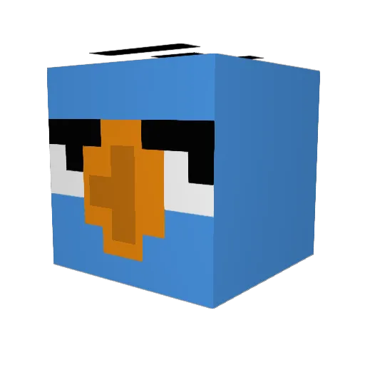 FewerSmile Minecraft avatar head, 3D render