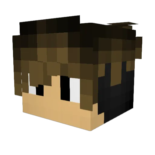Fewtono Minecraft avatar head, 3D render