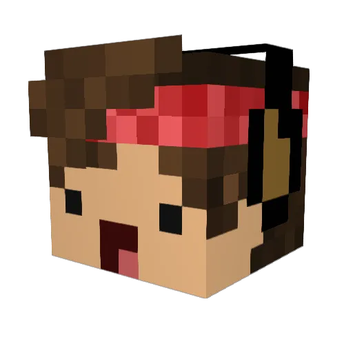 FexeNoB Minecraft avatar head, 3D render