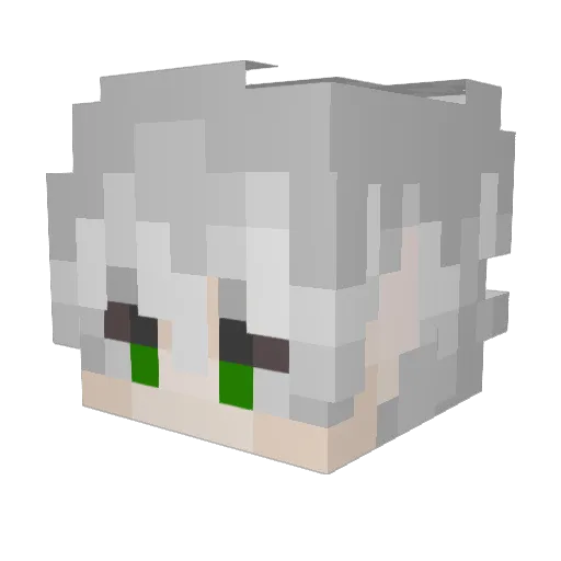 Fexren Minecraft avatar head, 3D render