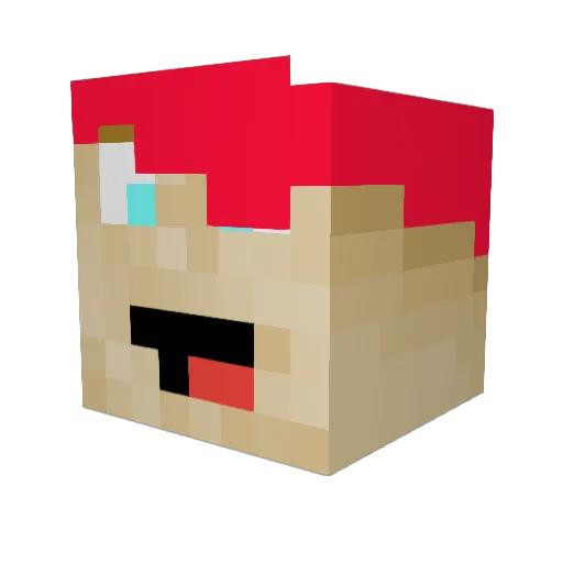 Fextro_ Minecraft avatar head, 3D render