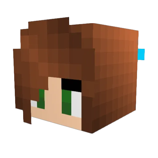 FeyFlower Minecraft avatar head, 3D render