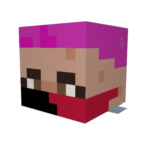 Fey_1312 Minecraft avatar head, 3D render
