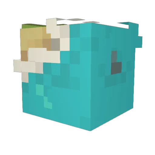 Feyakut Minecraft avatar head, 3D render