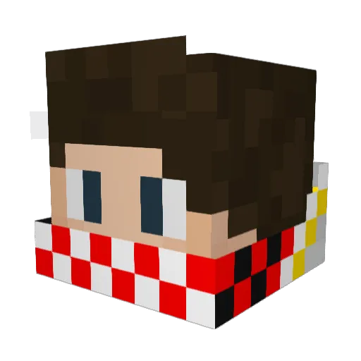 Feyenoord_ Minecraft avatar head, 3D render