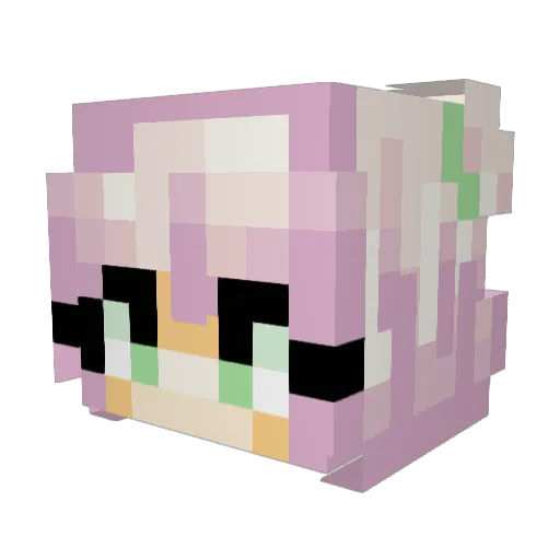 Feyhrah Minecraft avatar head, 3D render