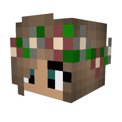 Feylinh Minecraft avatar head, 3D render