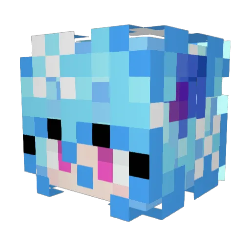 Feylla Minecraft avatar head, 3D render