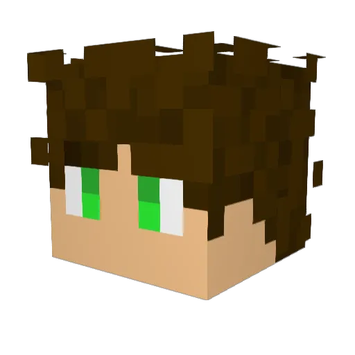 Feysty Minecraft avatar head, 3D render