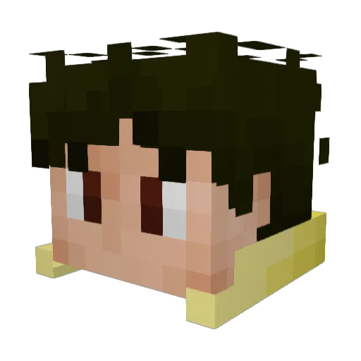 Feytic Minecraft avatar head, 3D render