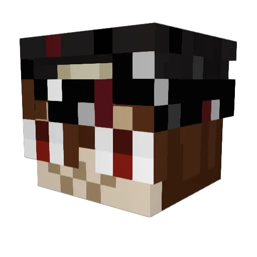 Fez7i Minecraft avatar head, 3D render