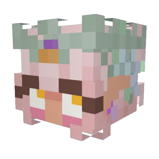 FezRulez Minecraft avatar head, 3D render