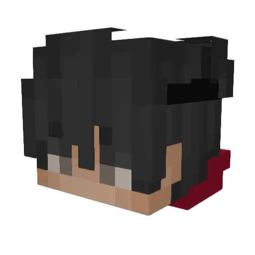 Fezaxp Minecraft avatar head, 3D render