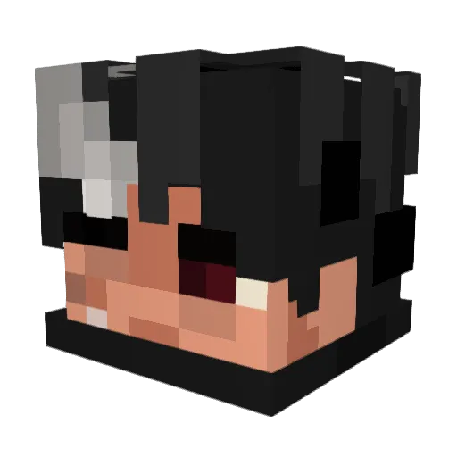 Fezka Minecraft avatar head, 3D render