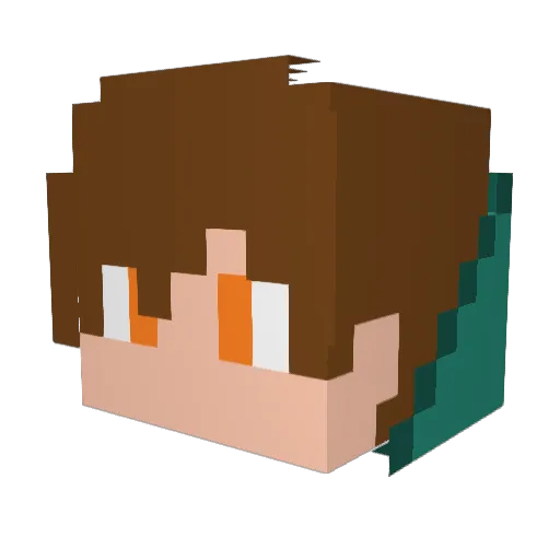Fezn Minecraft avatar head, 3D render