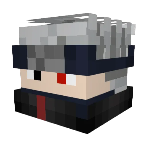 Fezziii Minecraft avatar head, 3D render