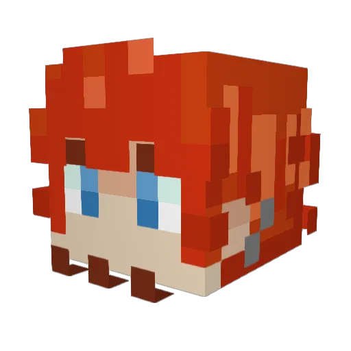 FfaspJams Minecraft avatar head, 3D render