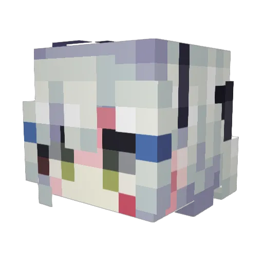 Ffffflavia Minecraft avatar head, 3D render