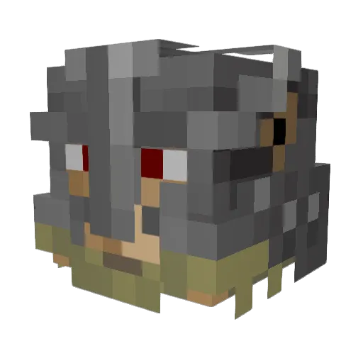 Fhalove Minecraft avatar head, 3D render