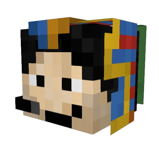 FherTeco Minecraft avatar head, 3D render